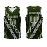 Custom Olive Green Basketball Jersey Uniform Suit Printed Your Logo Name Number