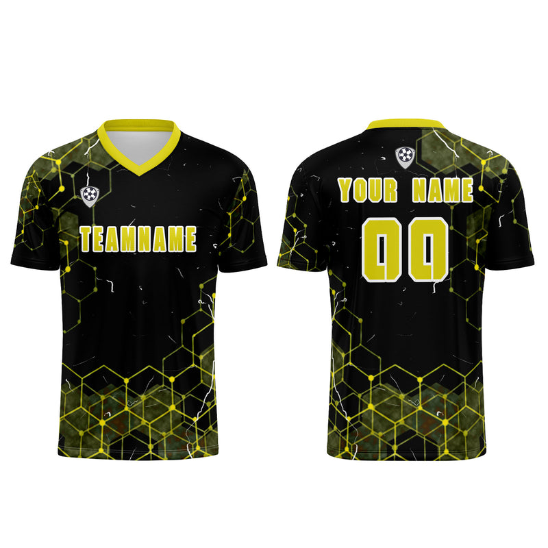Custom Yellow Jerseys for Men Women Personalized Soccer Uniforms for Adult and Kid