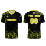 Custom Yellow Jerseys for Men Women Personalized Soccer Uniforms for Adult and Kid
