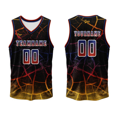 Custom Red Yellow Basketball Jersey Uniform Suit Printed Your Logo Name Number enthsush