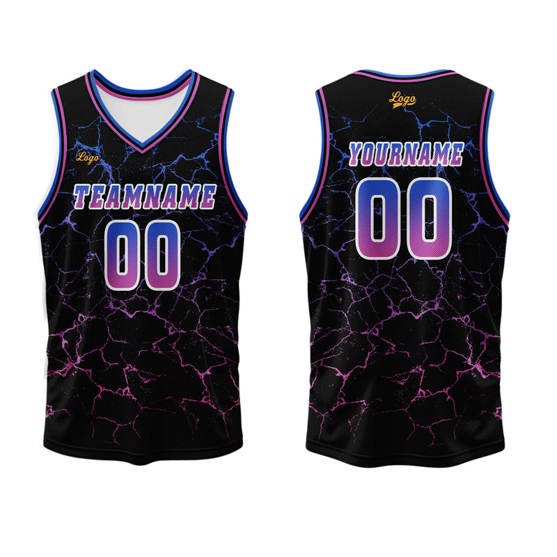 Custom Rose Purple Basketball Jersey Uniform Suit Printed Your Logo Name Number