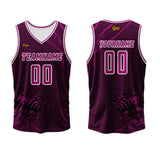 Custom Rose Purple Basketball Jersey Uniform Suit Printed Your Logo Name Number