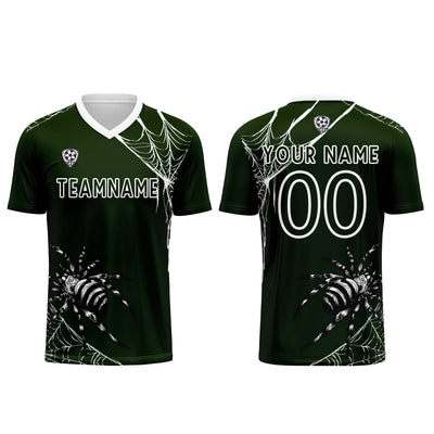 Custom Green Jerseys for Men Women Personalized Soccer Uniforms for Adult and Kid enthsush