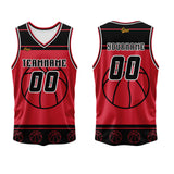 Custom White Red Basketball Jersey Uniform Suit Printed Your Logo Name Number