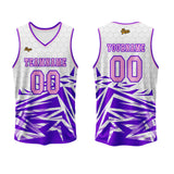 Custom Purple Pink Basketball Jersey Uniform Suit Printed Your Logo Name Number