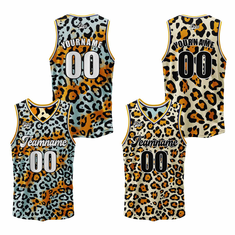 Custom Iceberg Blue Yellow Reversible Basketball Suit for Adults and Kids Personalized Jersey