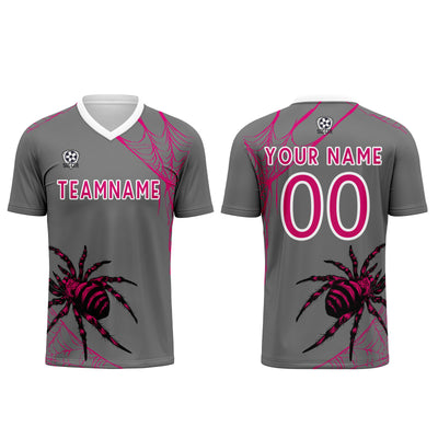 Custom Gray Jerseys for Men Women Personalized Soccer Uniforms for Adult and Kid enthsush