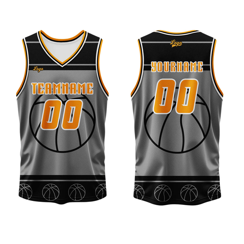 Custom White Orange Basketball Jersey Uniform Suit Printed Your Logo Name Number