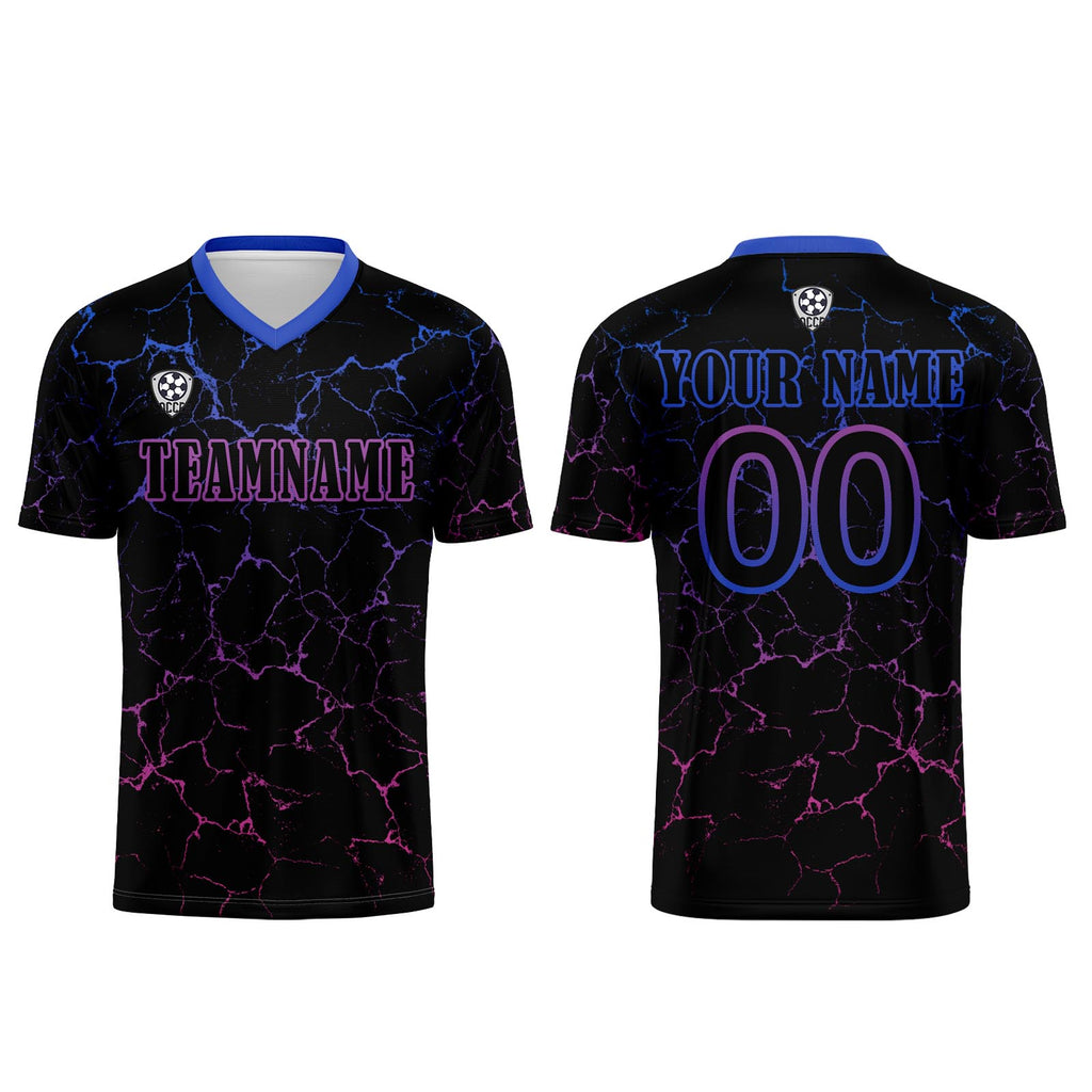 Custom Black Rose Purple Jerseys for Men Women Personalized Soccer Uniforms for Adult and Kid enthsush