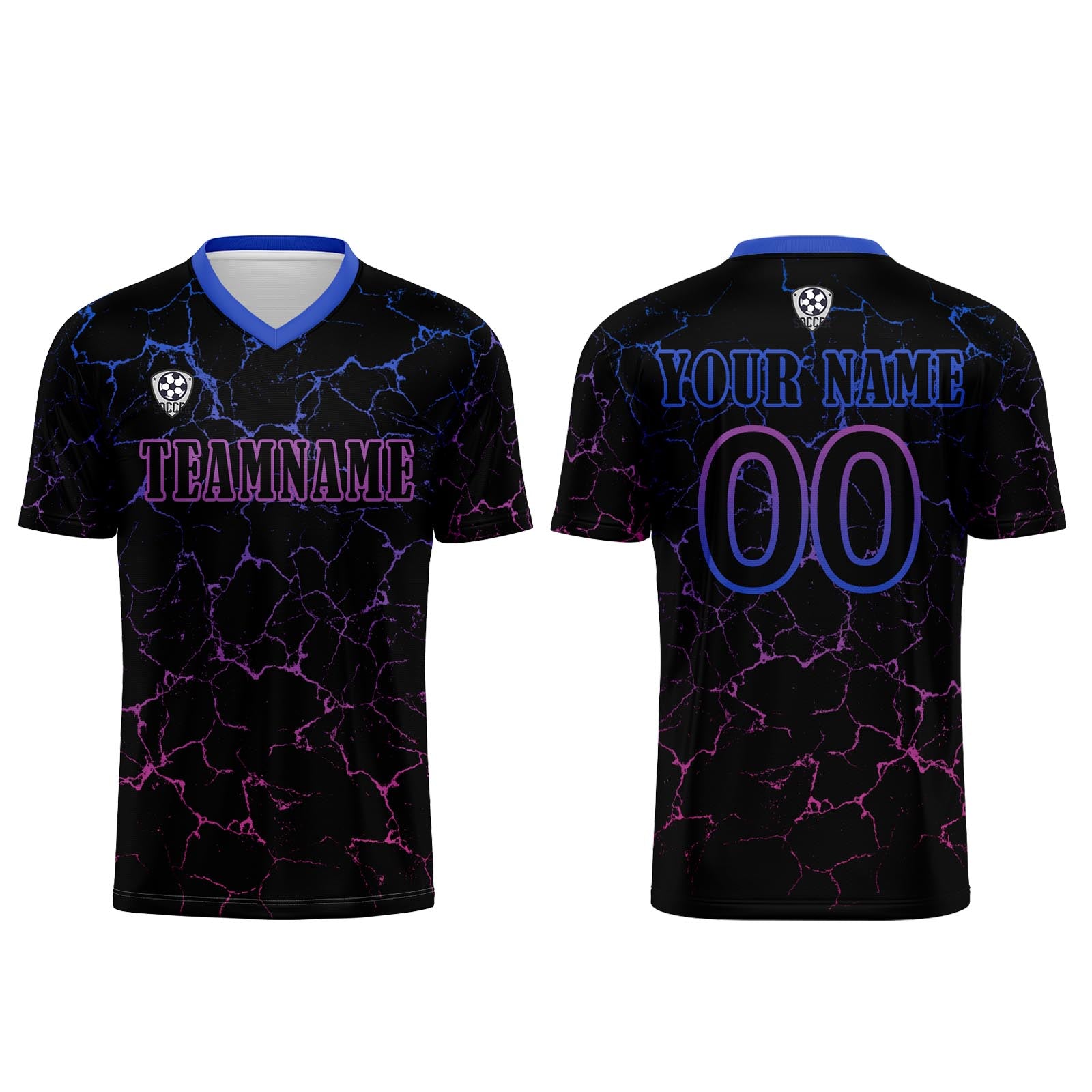 Custom Black Rose Purple Jerseys for Men Women Personalized Soccer Uniforms for Adult and Kid enthsush