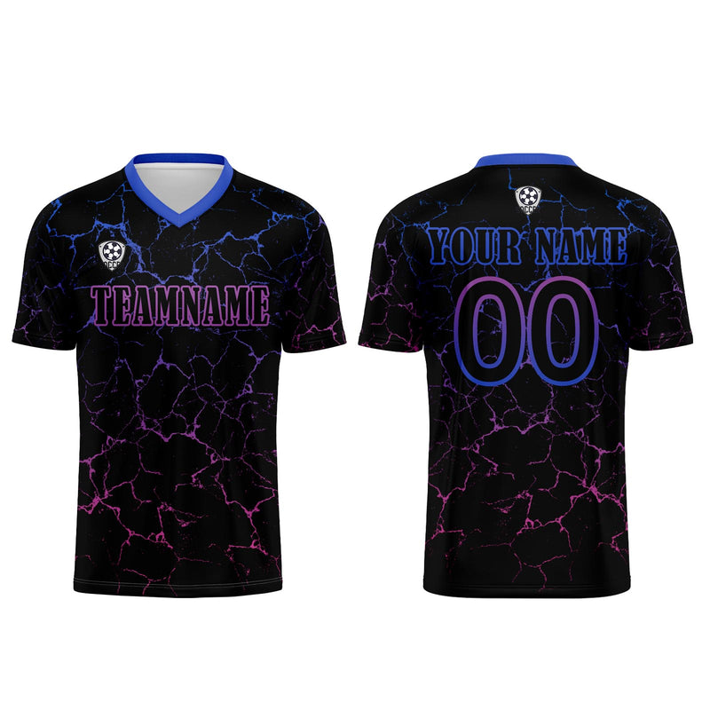 Custom Black Rose Purple Jerseys for Men Women Personalized Soccer Uniforms for Adult and Kid