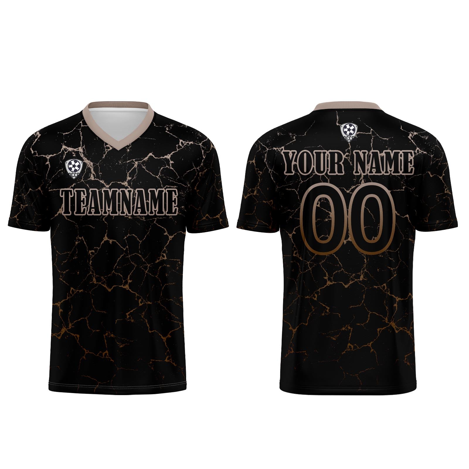 Custom Black Light Brown Jerseys for Men Women Personalized Soccer Uniforms for Adult and Kid enthsush
