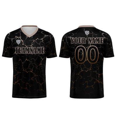 Custom Black Light Brown Jerseys for Men Women Personalized Soccer Uniforms for Adult and Kid enthsush