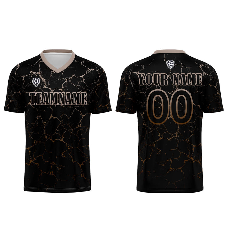 Custom Black Light Brown Jerseys for Men Women Personalized Soccer Uniforms for Adult and Kid