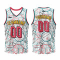 Custom White Pink Basketball Jersey Uniform Suit Printed Your Logo Name Number enthsush