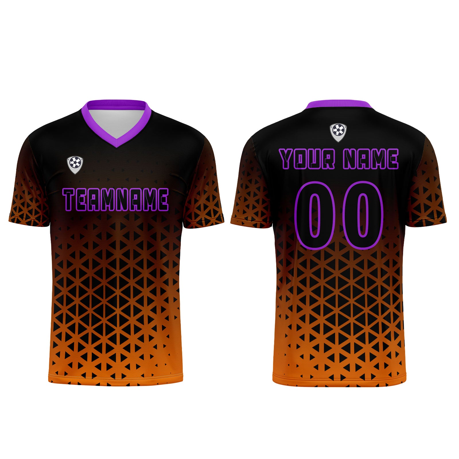 Custom Orange Purple Jerseys for Men Women Personalized Soccer Uniforms for Adult and Kid enthsush