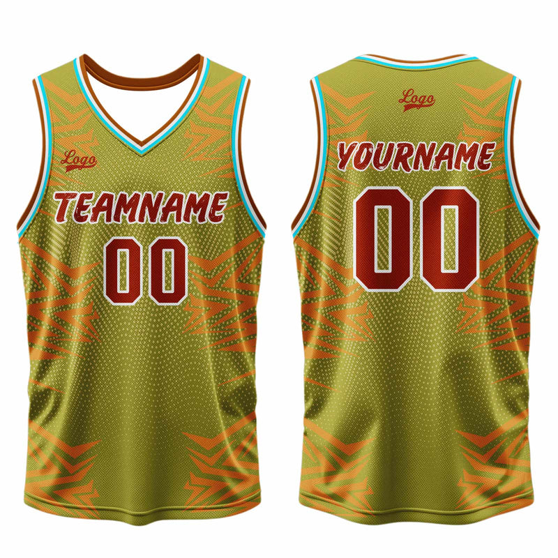 Custom Army Green Basketball Jersey Uniform Suit Printed Your Logo Name Number