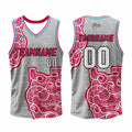 Custom Gray Pink Basketball Jersey Uniform Suit Printed Your Logo Name Number enthsush