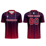 Custom Red Purple Jerseys for Men Women Personalized Soccer Uniforms for Adult and Kid