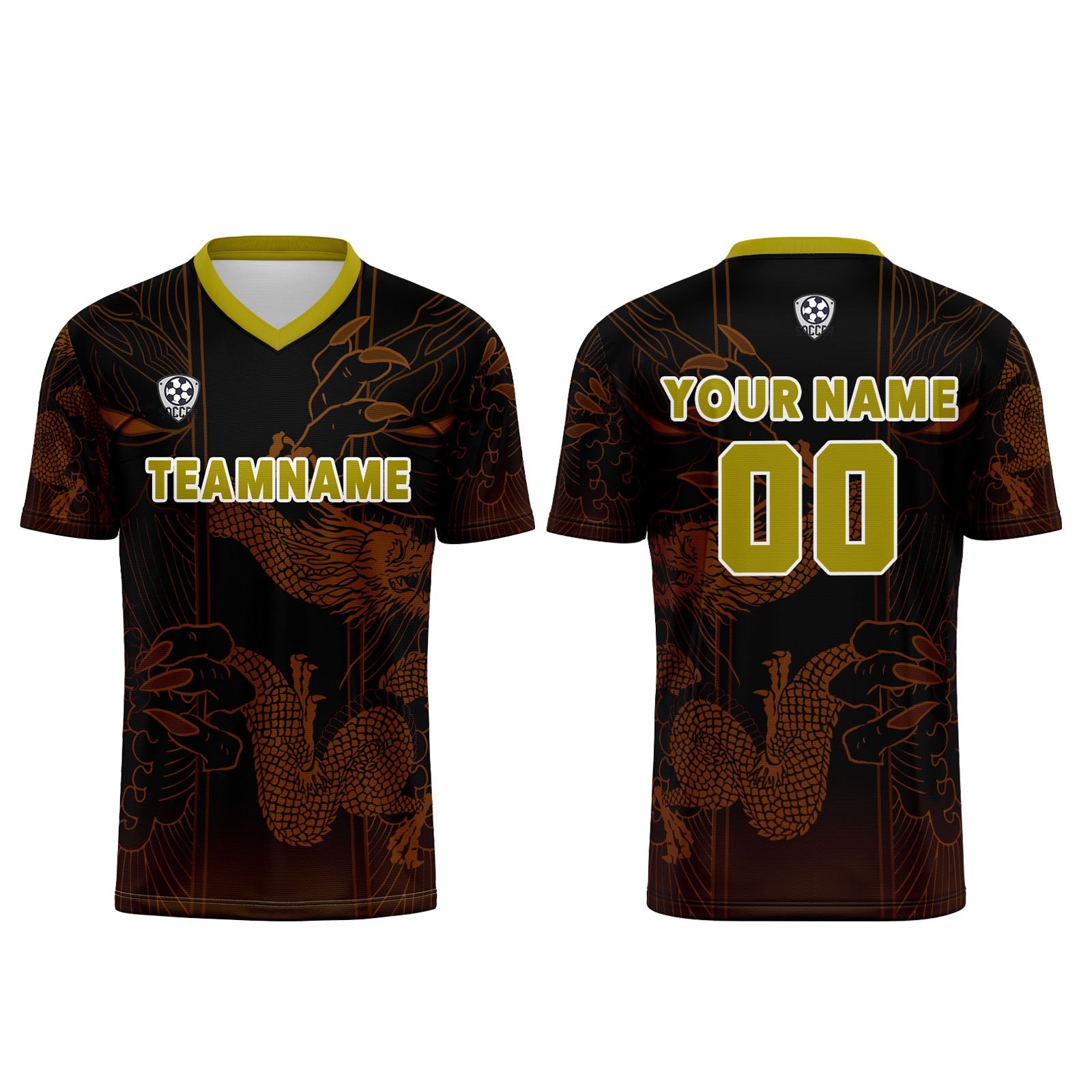 Custom Brown Black Jerseys for Men Women Personalized Soccer Uniforms for Adult and Kid enthsush