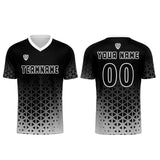 Custom Black White Jerseys for Men Women Personalized Soccer Uniforms for Adult and Kid