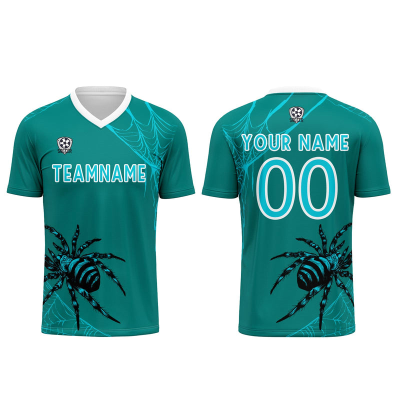 Custom Dark Green Jerseys for Men Women Personalized Soccer Uniforms for Adult and Kid