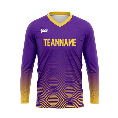 Custom Yellow Purple Basketball Soccer Football Shooting Long T-Shirt for Adults and Kids enthsush