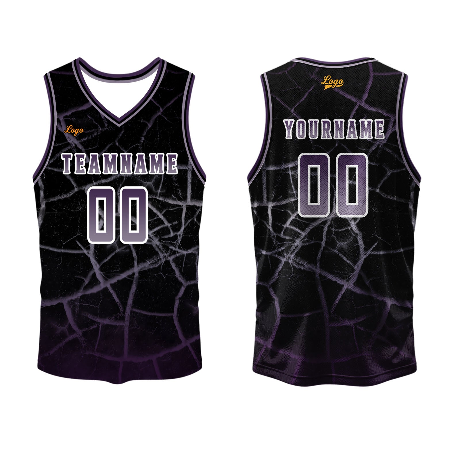 Custom Gray-violet Basketball Jersey Uniform Suit Printed Your Logo Name Number enthsush