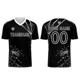 Custom Black Jerseys for Men Women Personalized Soccer Uniforms for Adult and Kid