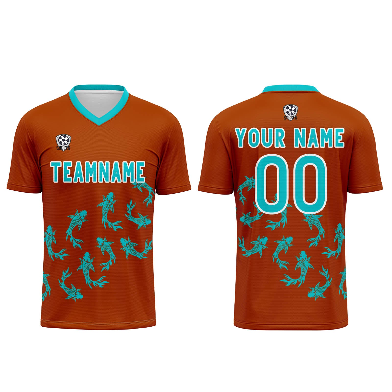 Custom Orange Jerseys for Men Women Personalized Soccer Uniforms for Adult and Kid enthsush