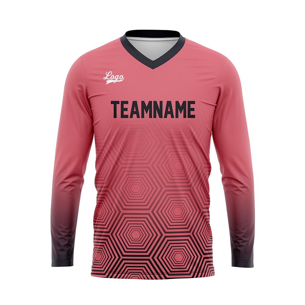 Custom Dark Gray Light Pink Basketball Soccer Football Shooting Long T-Shirt for Adults and Kids enthsush