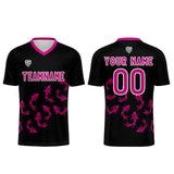 Custom Black Jerseys for Men Women Personalized Soccer Uniforms for Adult and Kid