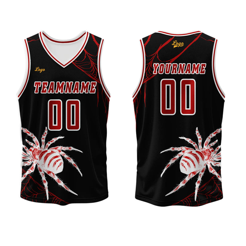 Custom Red Basketball Jersey Uniform Suit Printed Your Logo Name Number
