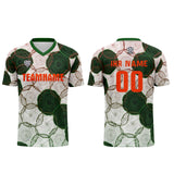 Custom Dark Green Red Jerseys for Men Women Personalized Soccer Uniforms for Adult and Kid
