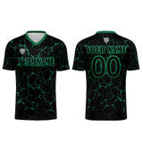 Custom Black Green Jerseys for Men Women Personalized Soccer Uniforms for Adult and Kid