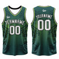Custom Green Basketball Jersey Uniform Suit Printed Your Logo Name Number enthsush