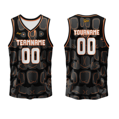 Custom Orange Basketball Jersey Uniform Suit Printed Your Logo Name Number enthsush