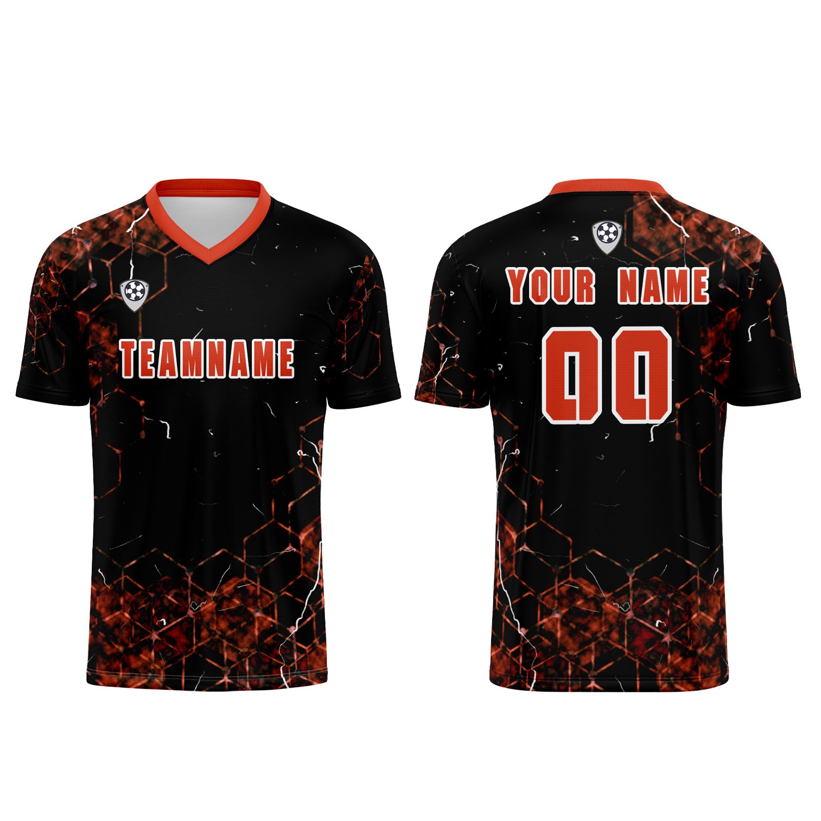 Custom Orange Jerseys for Men Women Personalized Soccer Uniforms for Adult and Kid enthsush
