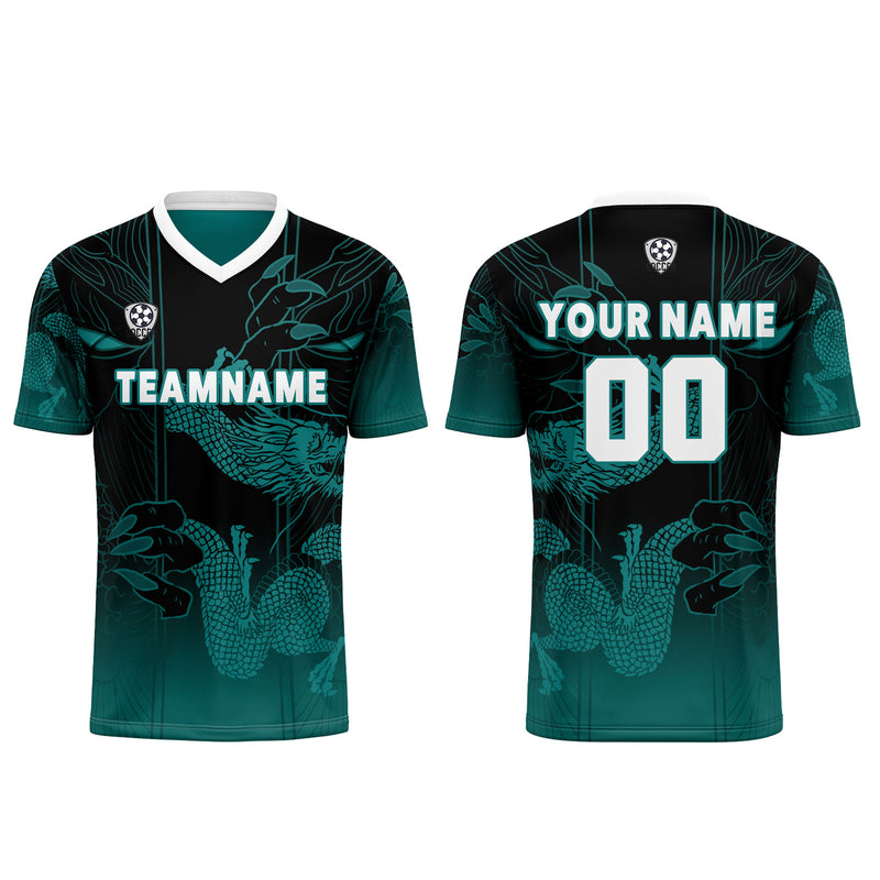 Custom White Dark Green Jerseys for Men Women Personalized Soccer Uniforms for Adult and Kid
