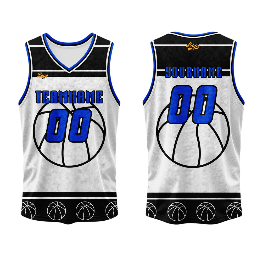 Custom Black Blue Basketball Jersey Uniform Suit Printed Your Logo Name Number enthsush