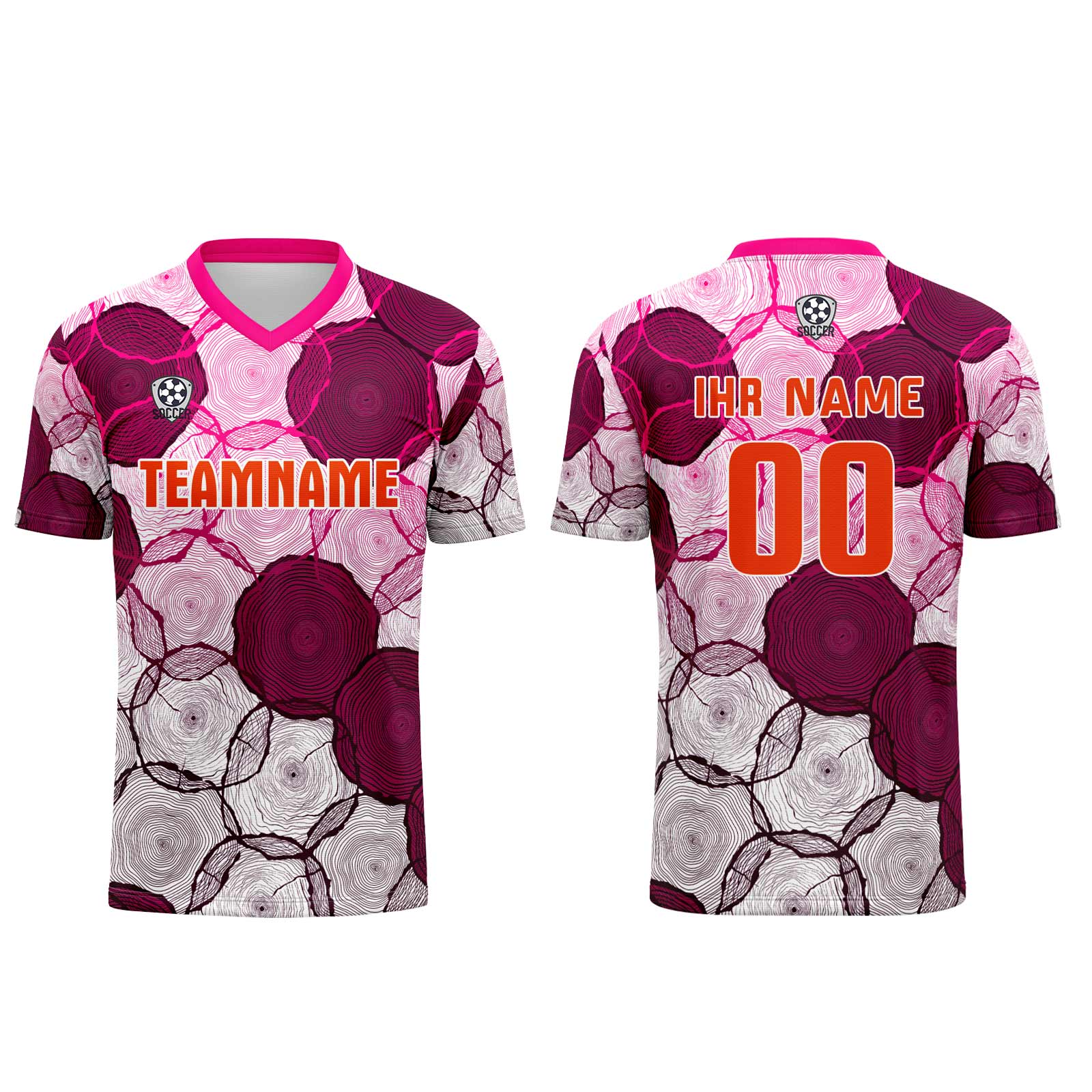 Custom Dark Purple Pink Jerseys for Men Women Personalized Soccer Uniforms for Adult and Kid enthsush