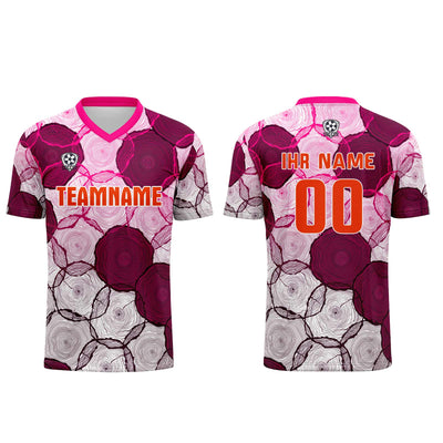 Custom Dark Purple Pink Jerseys for Men Women Personalized Soccer Uniforms for Adult and Kid enthsush