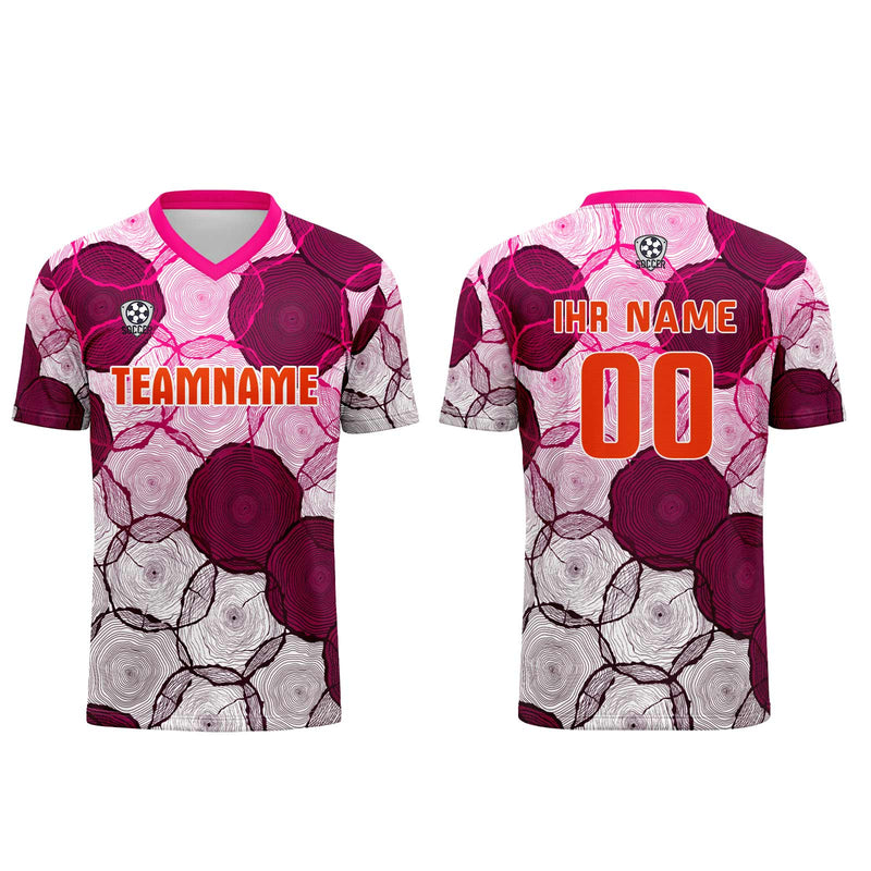 Custom Dark Purple Pink Jerseys for Men Women Personalized Soccer Uniforms for Adult and Kid