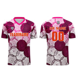 Custom Dark Purple Pink Jerseys for Men Women Personalized Soccer Uniforms for Adult and Kid