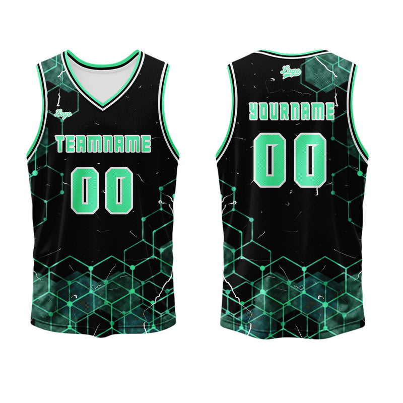 Custom Fluorescent Green Basketball Jersey Uniform Suit Printed Your Logo Name Number
