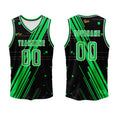 Custom Black Green Basketball Jersey Uniform Suit Printed Your Logo Name Number enthsush
