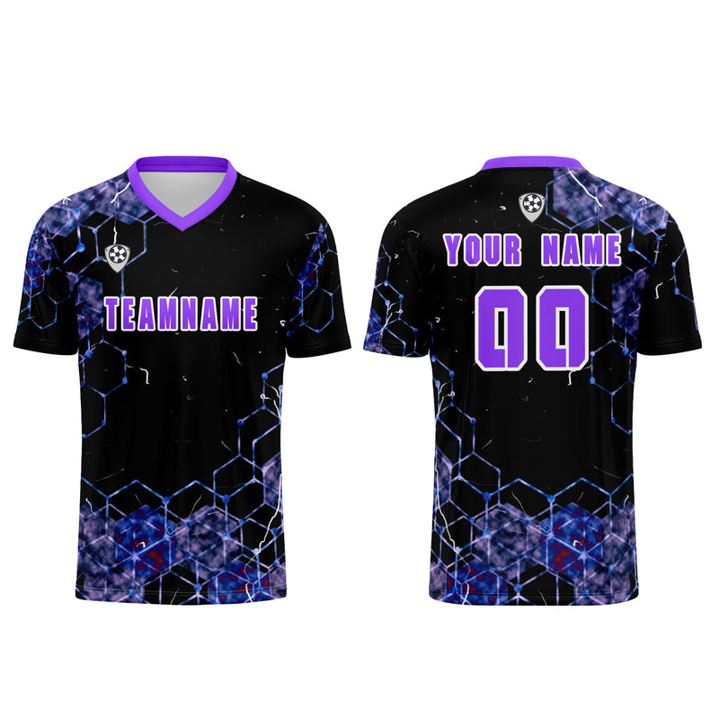 Custom Purple Jerseys for Men Women Personalized Soccer Uniforms for Adult and Kid