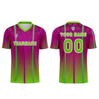 Custom Rose Red Green Jerseys for Men Women Personalized Soccer Uniforms for Adult and Kid enthsush