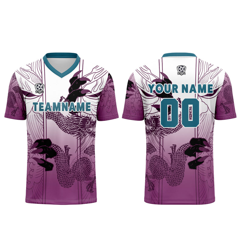 Custom Purple Blue Jerseys for Men Women Personalized Soccer Uniforms for Adult and Kid