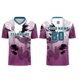 Custom Purple Blue Jerseys for Men Women Personalized Soccer Uniforms for Adult and Kid